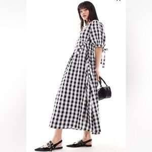 ASOS gingham wrap dress